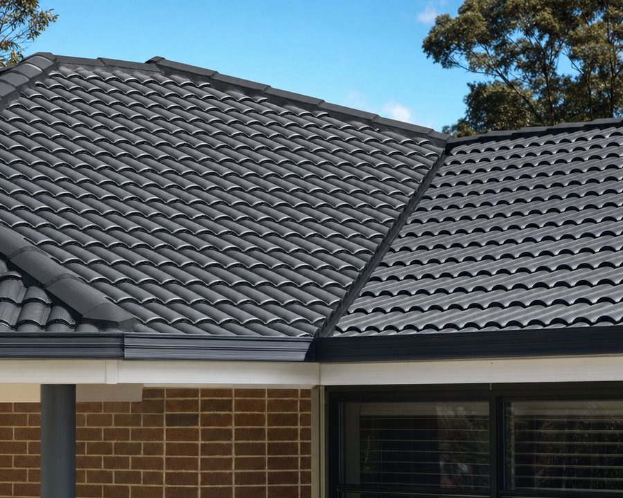 Restored, watertight tile roof after repair