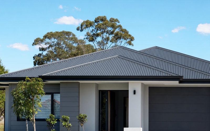 New Colorbond metal roof installation